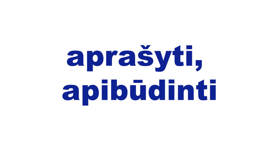 aprašyti, apibūdinti