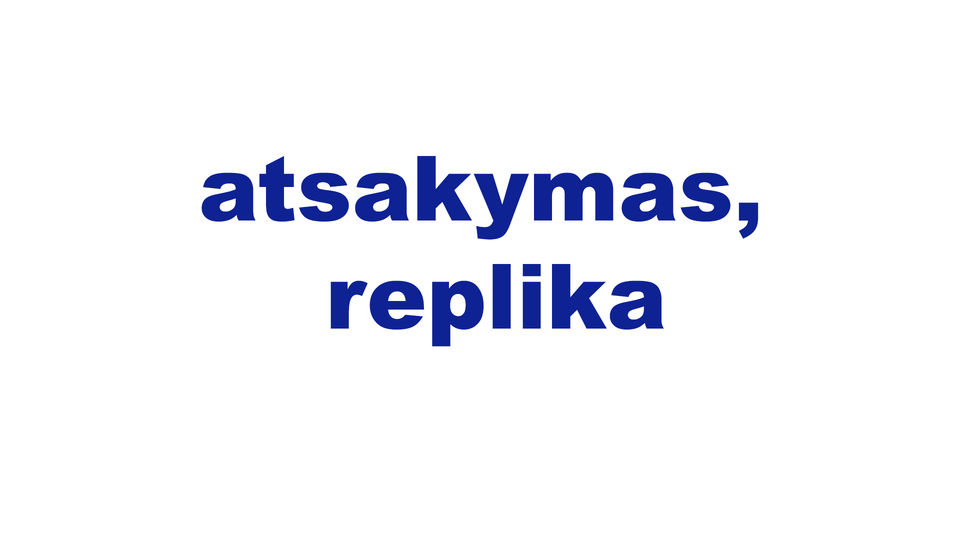 atsakymas, replika