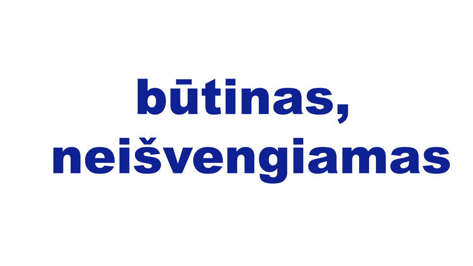 būtinas, neišvengiamas