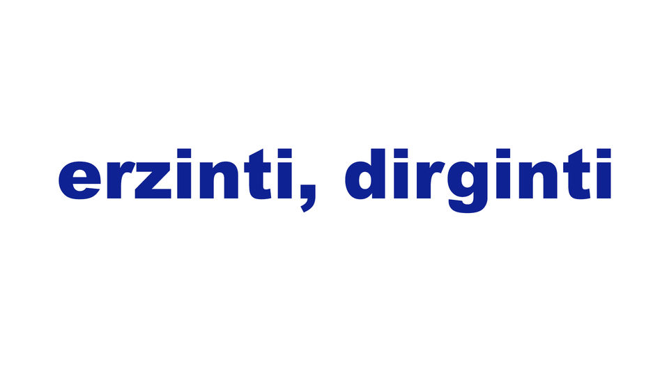 erzinti, dirginti