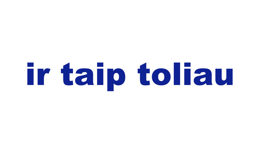 ir taip toliau