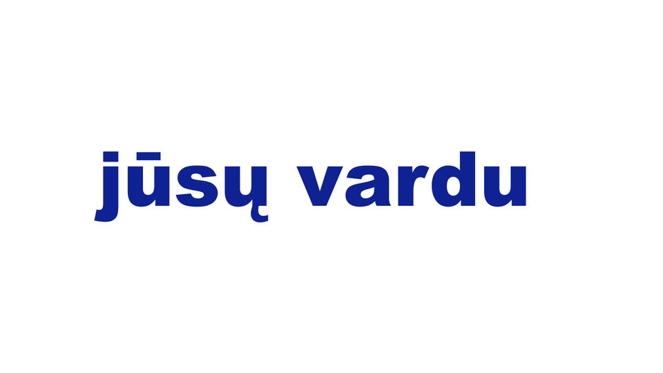 jūsų vardu