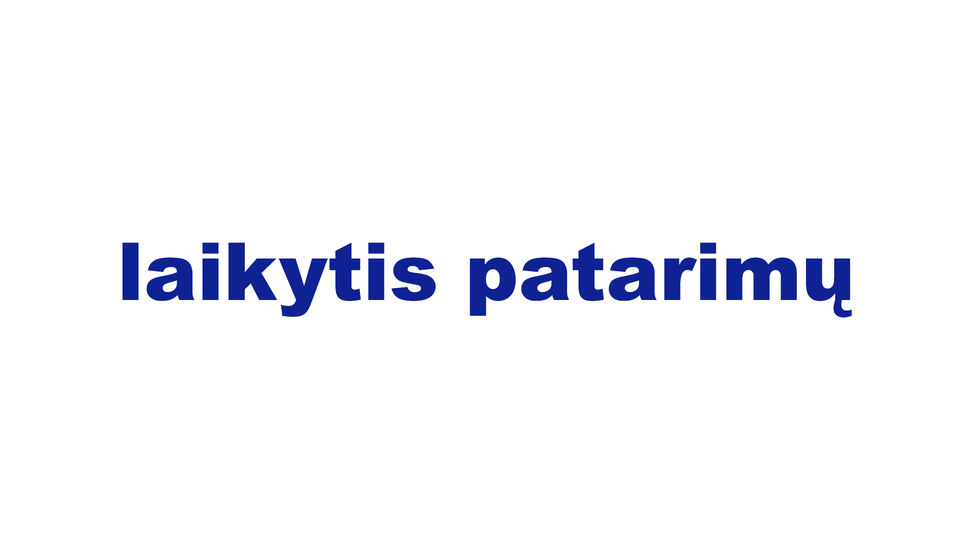 laikytis patarimų