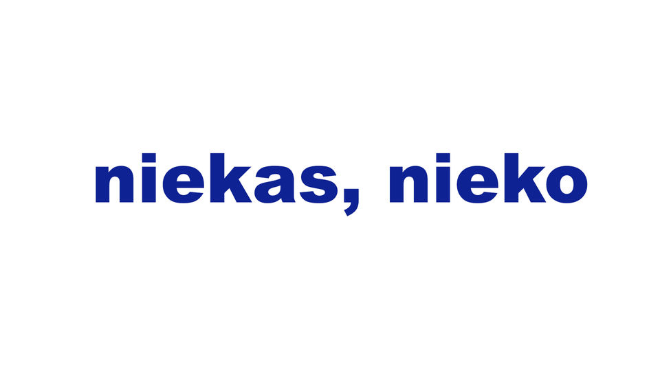niekas, nieko