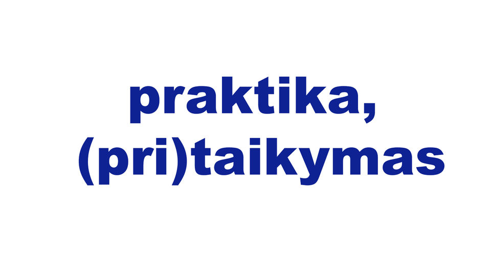 praktika, (pri)taikymas
