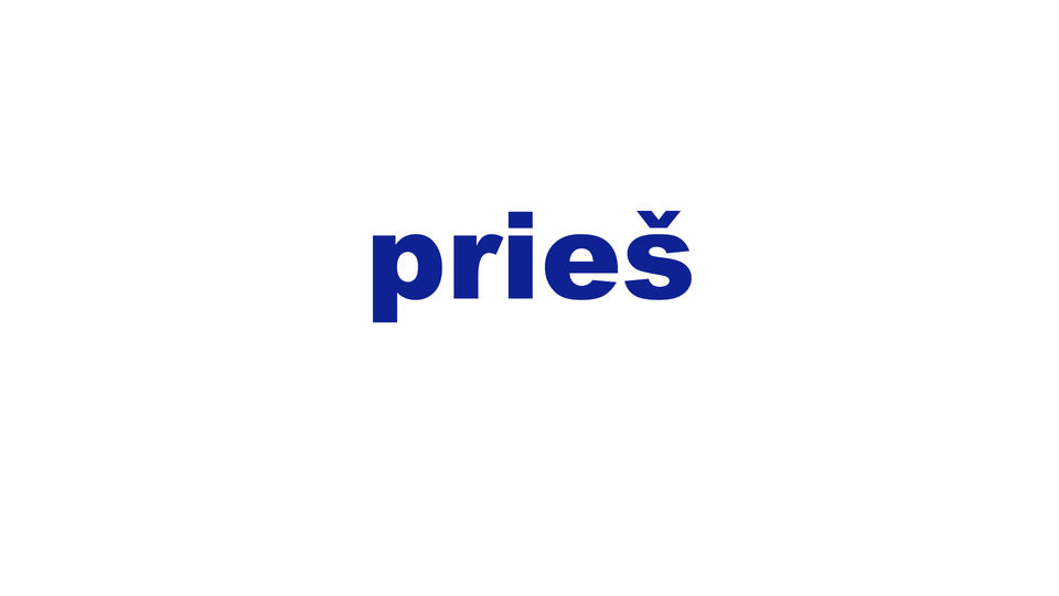 prieš